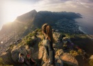 Overlooking Table Mountain from Lions Head Peak